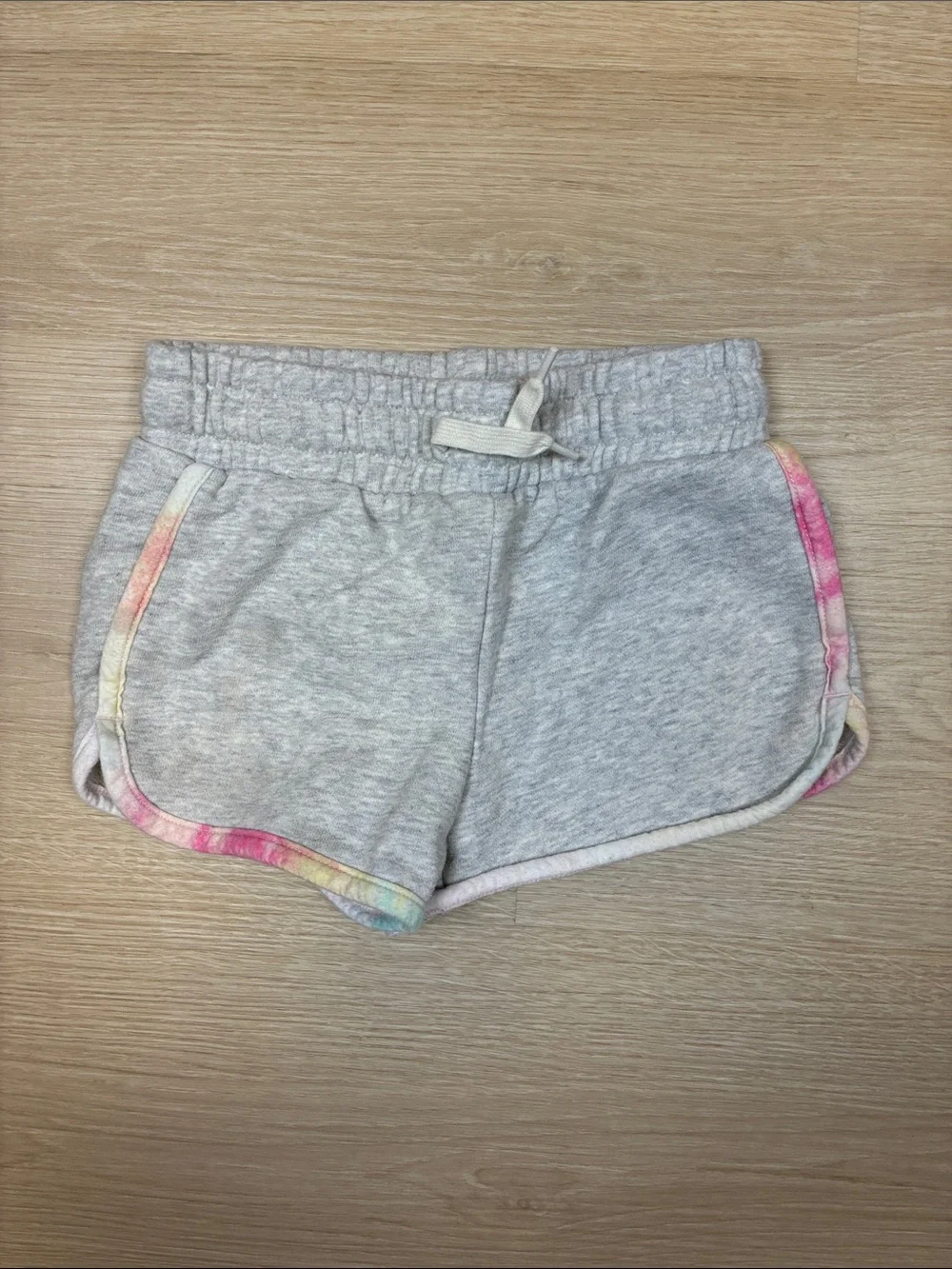 GAP Light Gray Girls' Shorts with Rainbow Trim